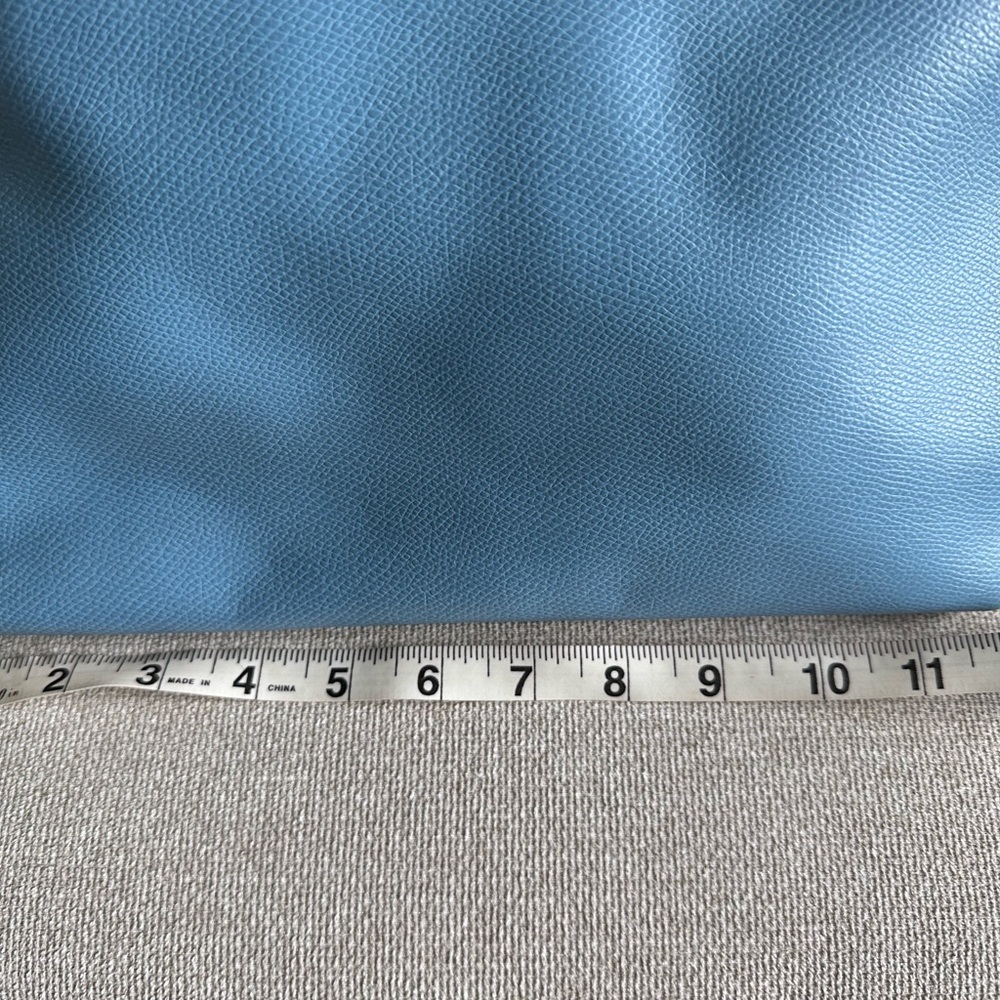 Coach Light Blue Leather Tote with Signature Tag - Picture 7 of 8